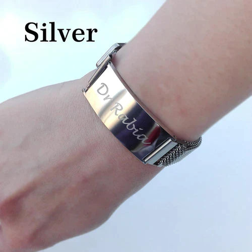 Name Bracelet Unisex Magnetic Strap