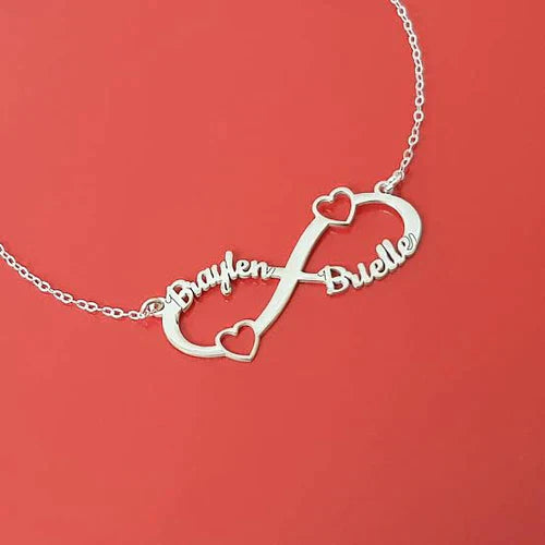 Customize Double Name infinity sign Necklace