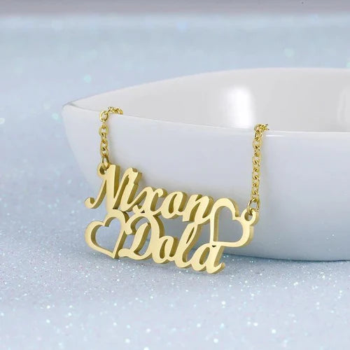 Customize Double Name Necklace