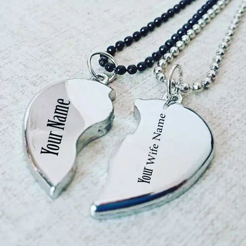 Heart Broken Engraved Pendent