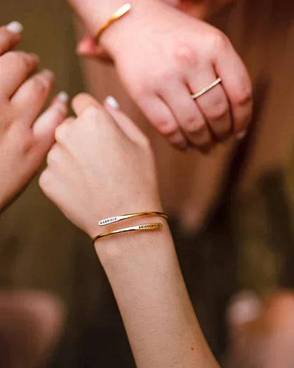 Engraved Adjustable Personalized Bangle